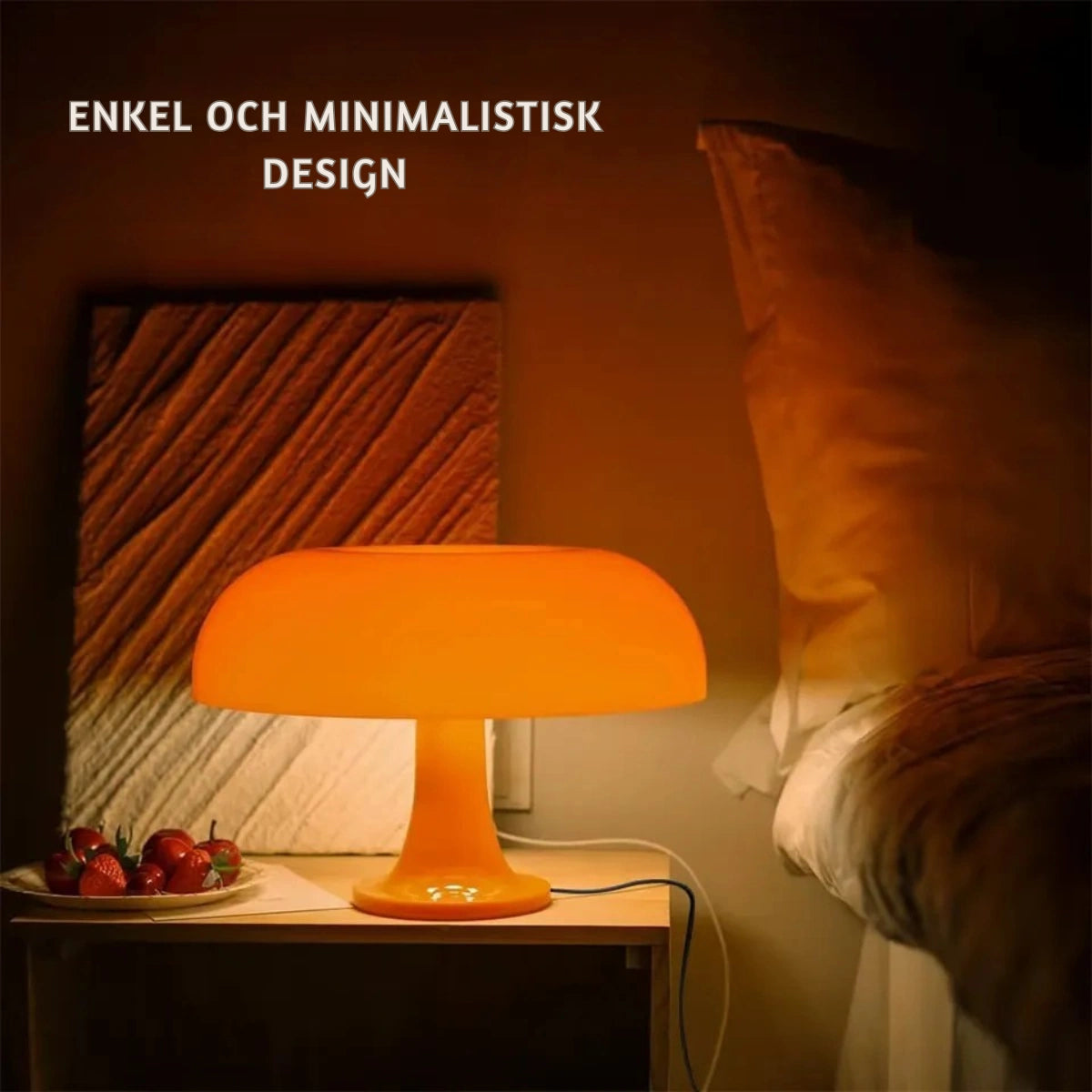 Stilfull Retro Mushroom Lampa - Svampformad