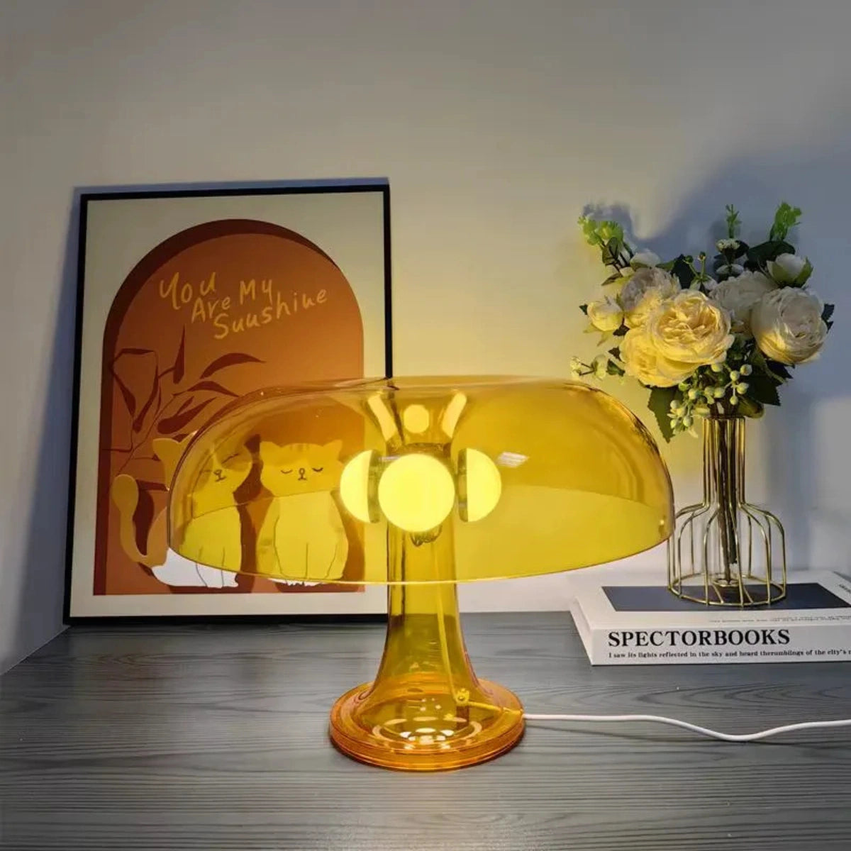 Stilfull Retro Mushroom Lampa - Svampformad