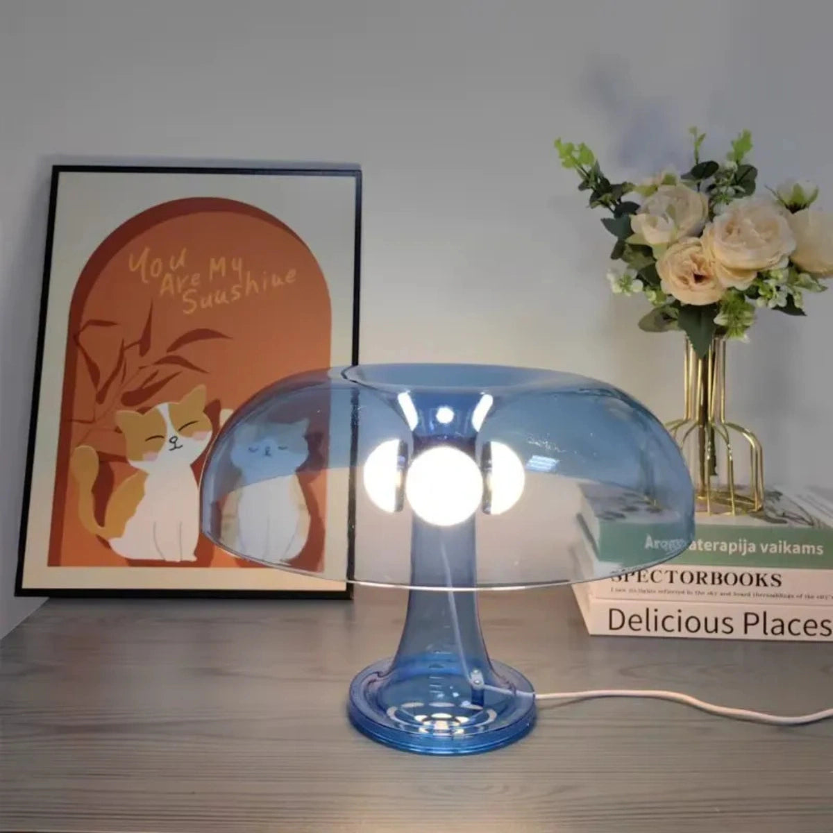 Stilfull Retro Mushroom Lampa - Svampformad