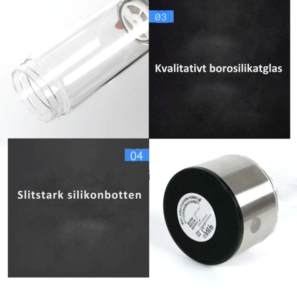 Bärbar Vätevattenflaska - Uppladningsbar Vattenjonisator
