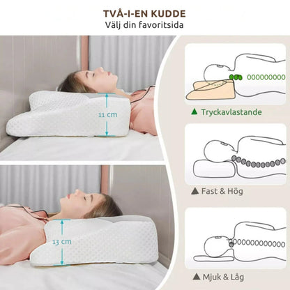 Fjärilsformad nackkudde: Ergonomisk memory foam-kudde med nackstöd