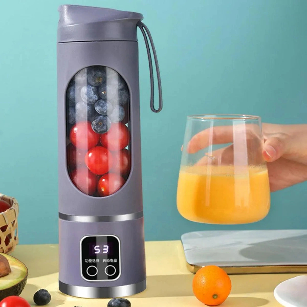 Bärbar mixer för shakes och smoothies - 450 ml - uppladningsbar