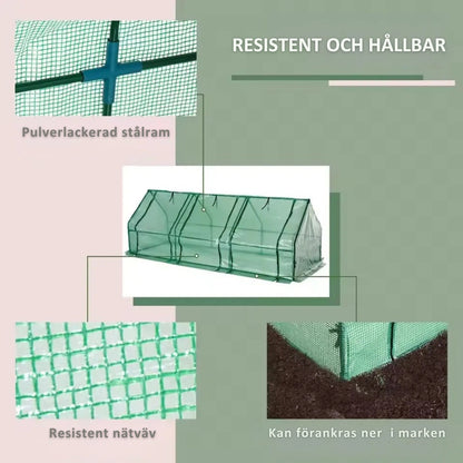 Miniväxthus med öppningsbara dörrar - Olika storlekar och färger