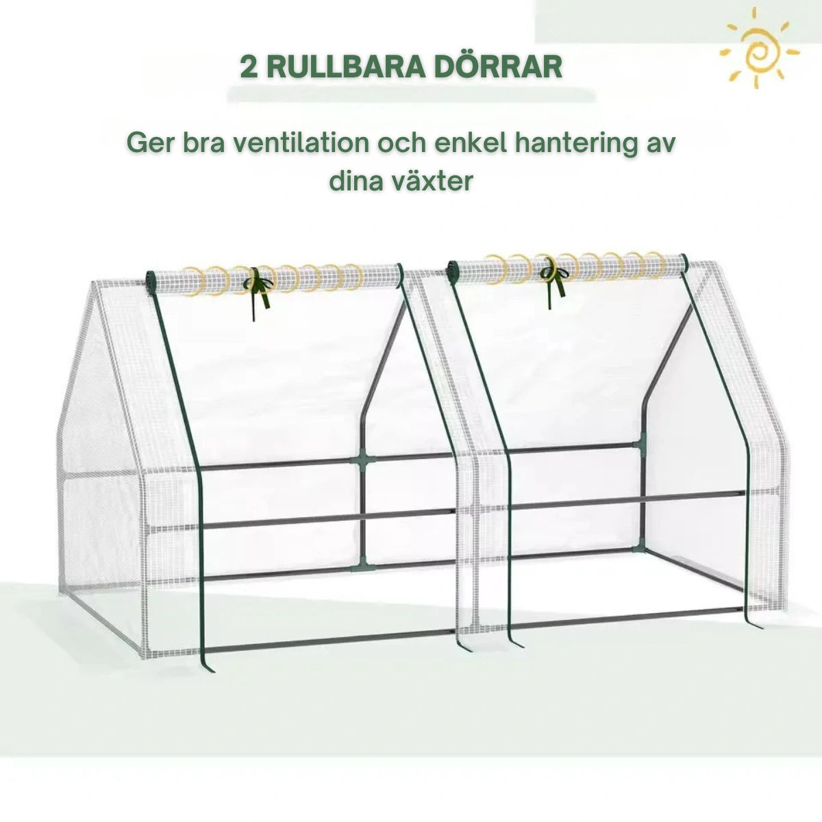 Miniväxthus med öppningsbara dörrar - Olika storlekar och färger