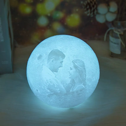 3D Månlampa - Designa med eget foto, namn eller text