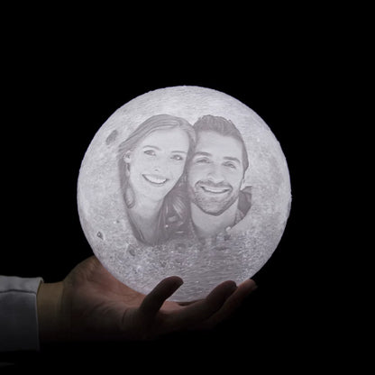 3D Månlampa - Designa med eget foto, namn eller text