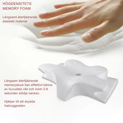 Fjärilsformad nackkudde: Ergonomisk memory foam-kudde med nackstöd
