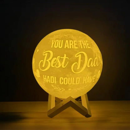 3D Månlampa - Designa med eget foto, namn eller text