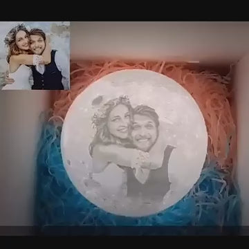 3D Månlampa - Designa med eget foto, namn eller text