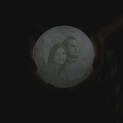 3D Månlampa - Designa med eget foto, namn eller text